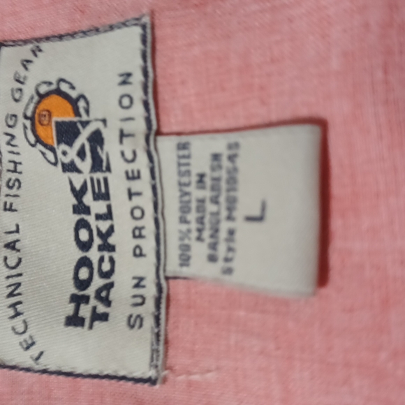 Peach Color Hook & Tackle Men's Shirt Size Large - Picture 4 of 4